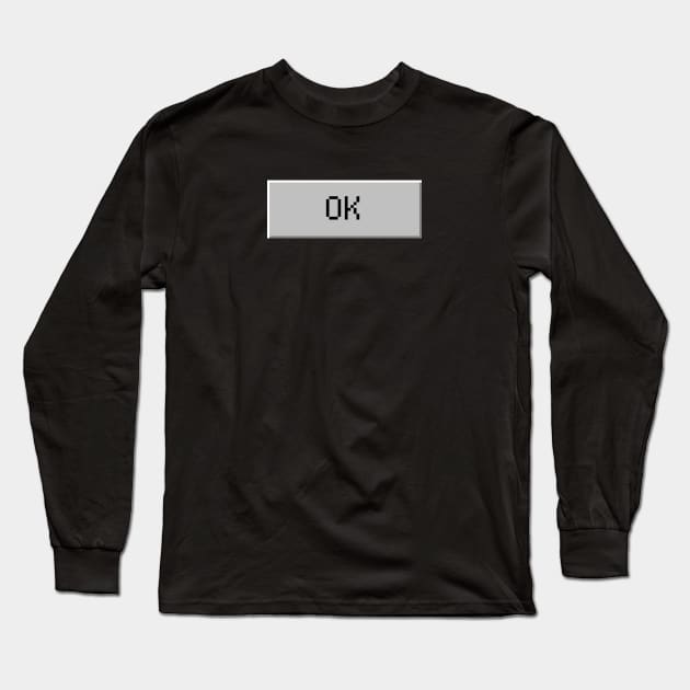 OK – Vaporwave Aesthetic Button Long Sleeve T-Shirt by MeatMan